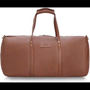 Faux leather duffel travel bag!